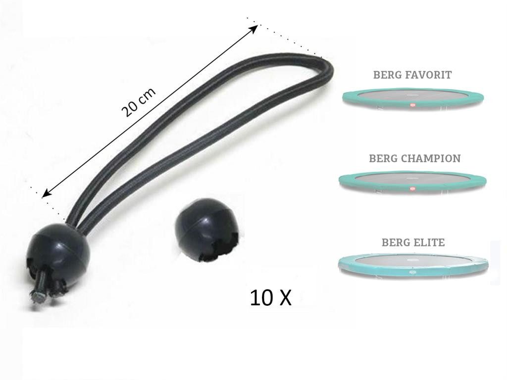 Berg Trampolin-Randabdeckung BERG Trampolin Ersatzteil Gummizugset für Schutzrand (10x)