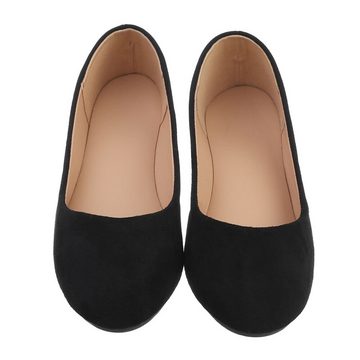 Ital-Design Damen Schlupfschuhe Freizeit Ballerina Flach Klassische Ballerinas in Schwarz