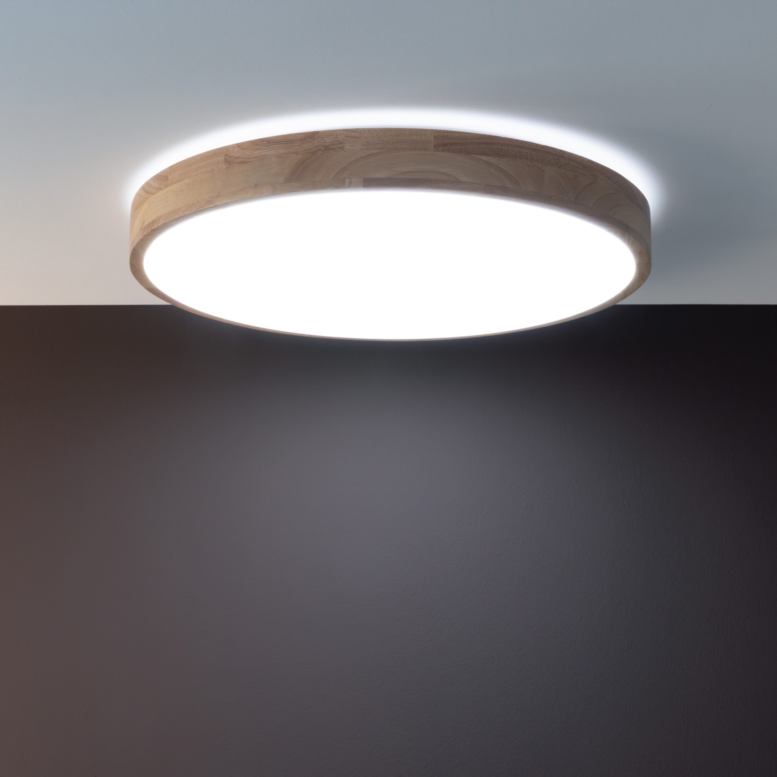 Lightbox Deckenleuchte, CCT - über Fernbedienung, LED fest integriert, warmweiß - kaltweiß, LED Wand- & Deckenlampe, Ø 50 cm, 60 W, 6300 lm, 3000-6500 K, CCT