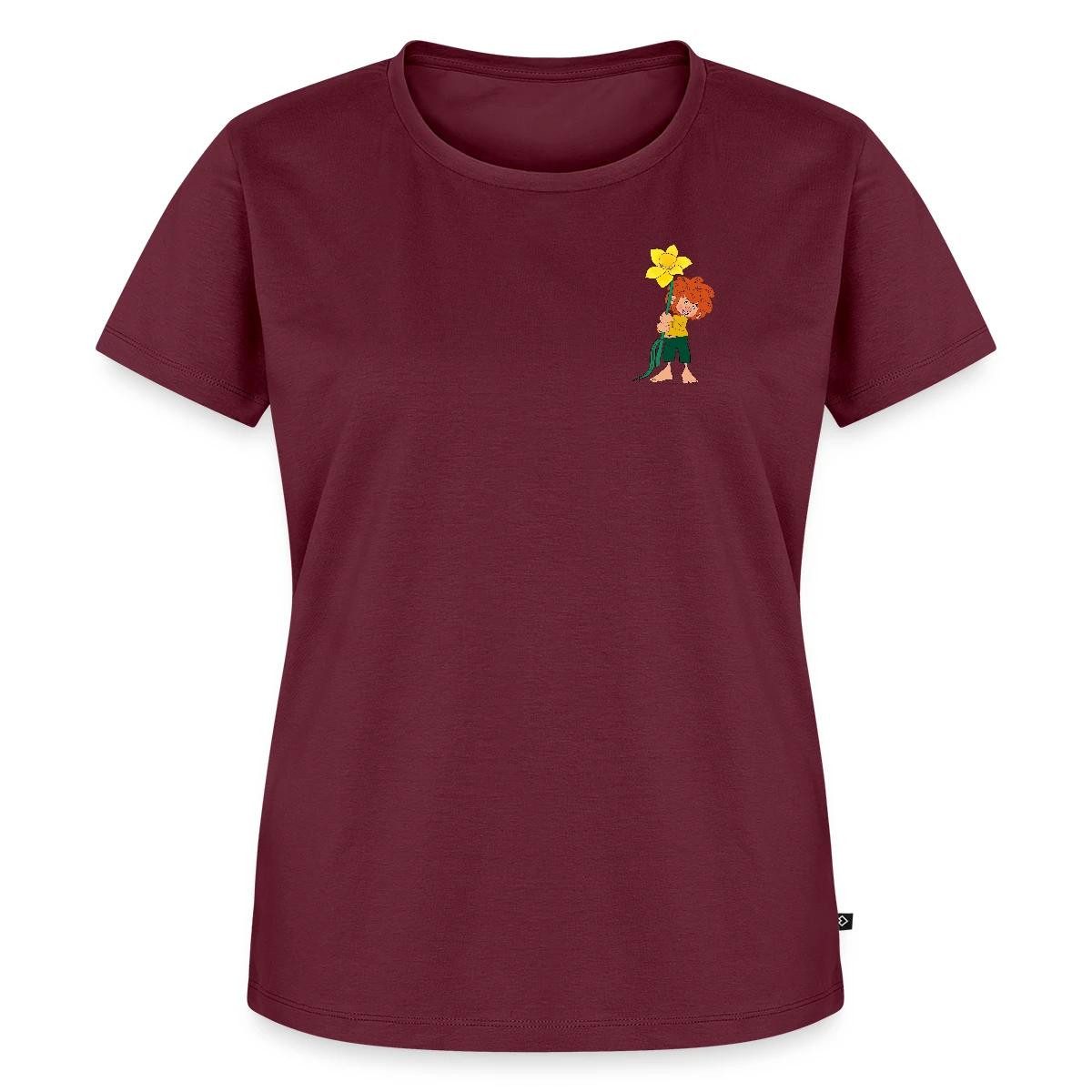 Spreadshirt T-Shirt Pumuckl Design Mit Gelber Blume Frauen Premium T-Shirt günstig online kaufen