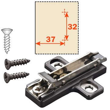 SO-TECH® Möbelbeschlag 2 x Salice Topfband S700 110° T48 Titanium anthrazit MPL EXZ H6 (2 St)