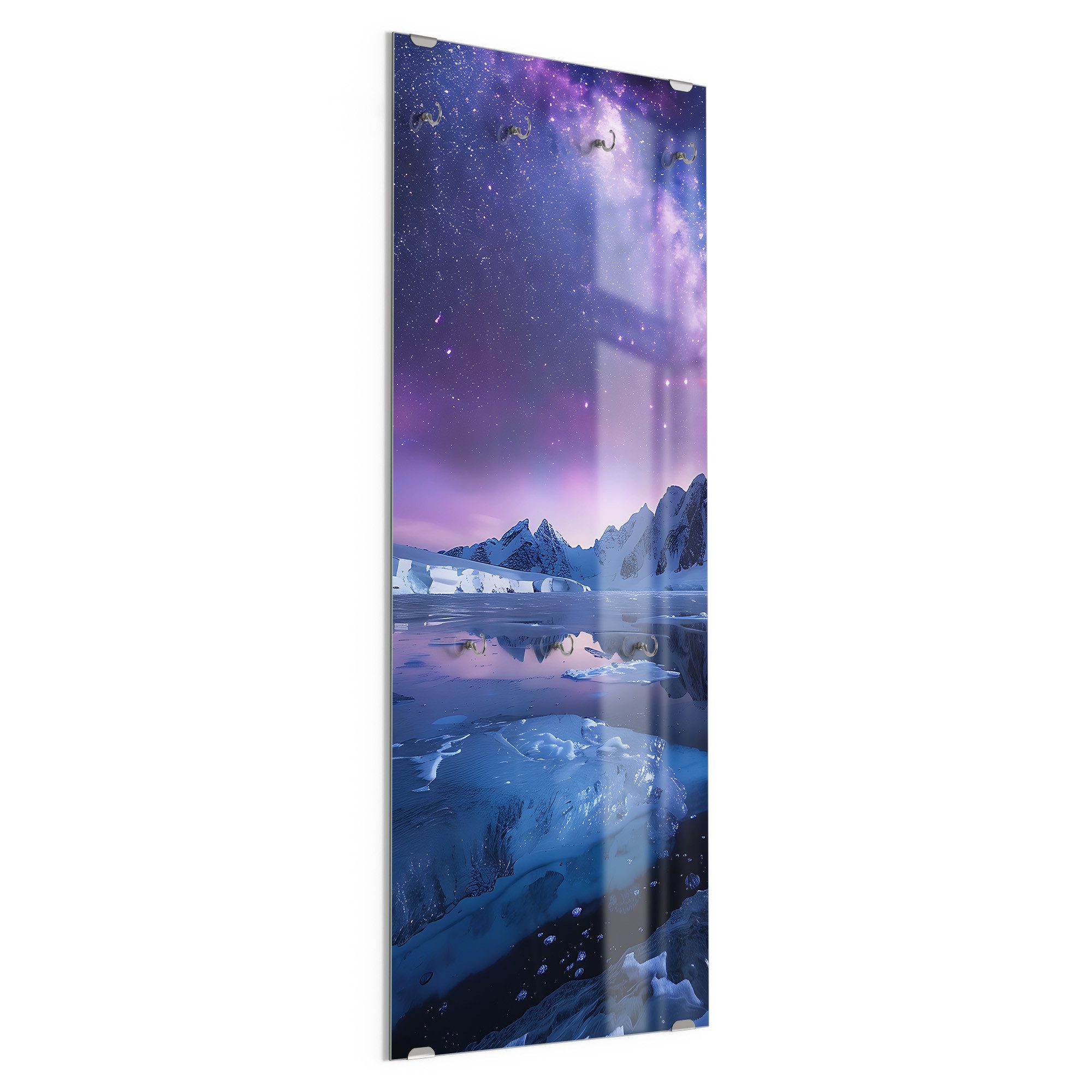 DEQORI Kleiderhaken 'Polarlichtträume', Glas Garderobe hängend Flur Jackenhalter modern Wandgarderobe Haken