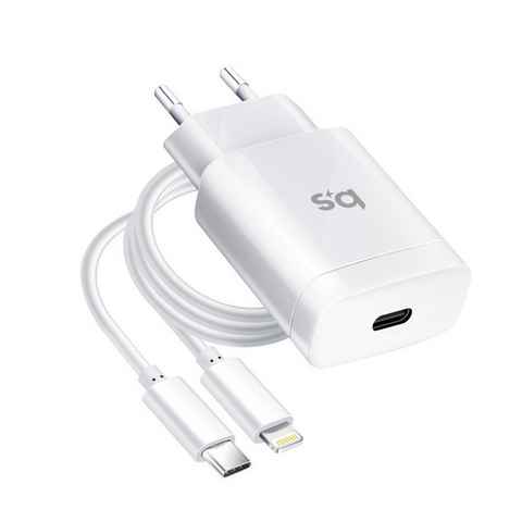 COFI 1453 18W Lightning Kabel Ladegerät mit Schnellladefunktion für iPhone weiß Schnelllade-Gerät