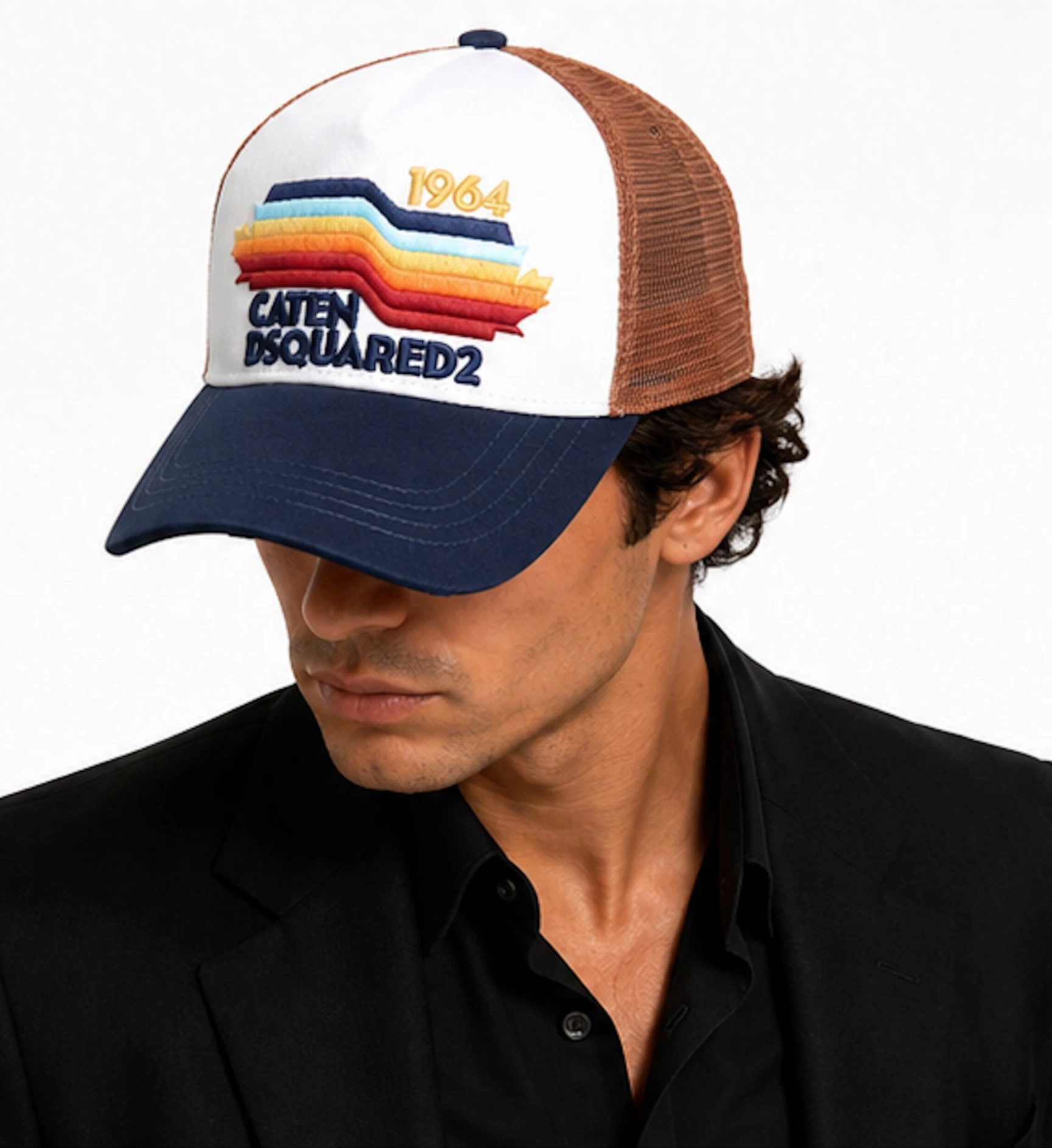 Dsquared2 Baseball Cap Basecap Trucker Cap Mesh Icon Mütze Basebalkappe Unisex Mesh-Einsätze an Seiten und Rückseite