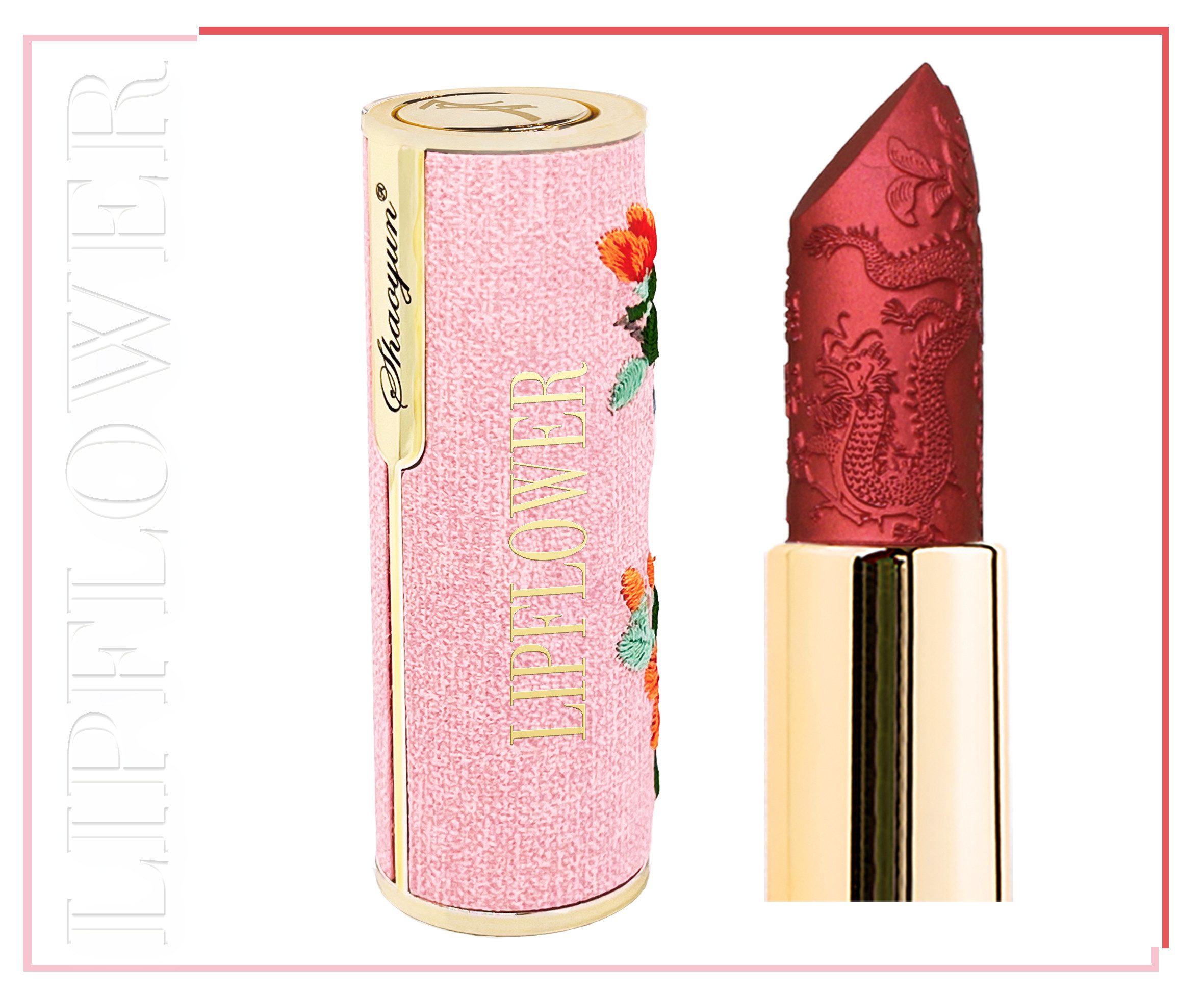 Shaoyun Lippenstift OHNE Titandioxid, VEGAN, aus Bio-Rohstoffen, Strelitzie Nr. 195
