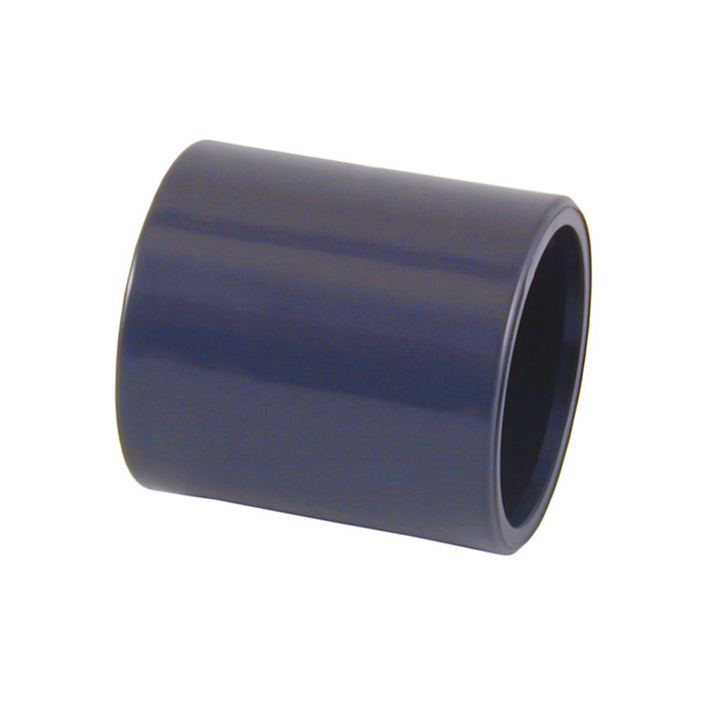 POWERHAUS24 Anschlussstück PVC doppelte Klebemuffe D 50 mm