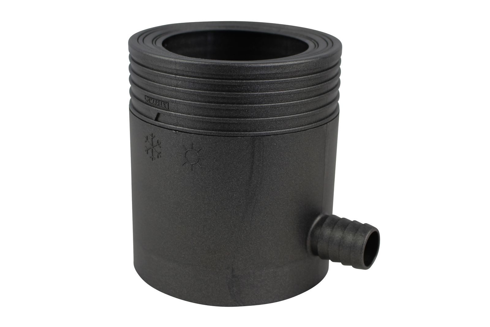 Marley Deutschland GmbH Entwässerungsrinne Regensammler + Filter und Überlaufstop DN 80-105mm anthrazit metallic, 1-St., Hoher Wirkungsgrad >95%