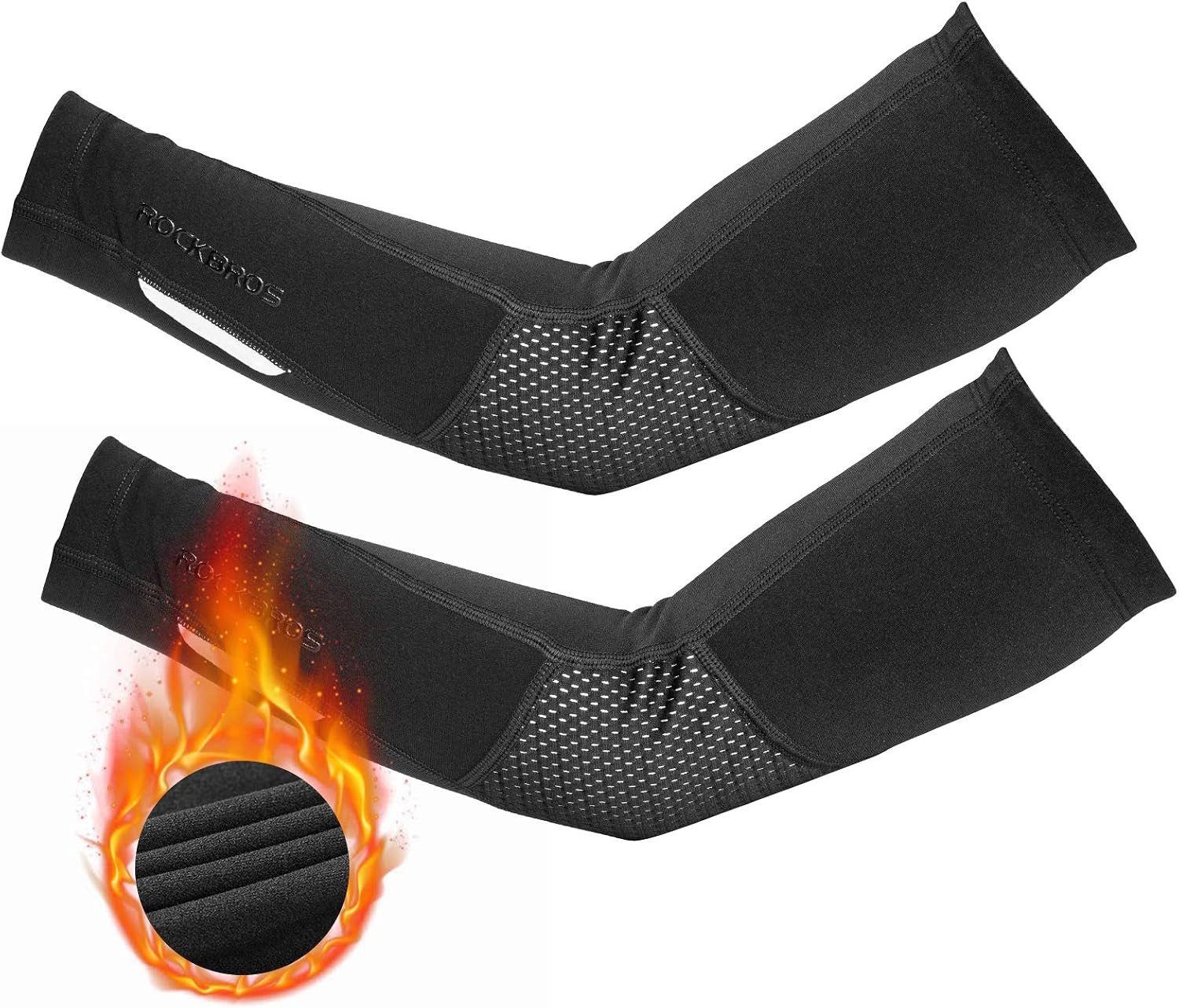 ROCKBROS Armlinge Winter Arm- und Beinlinge Anti-Rutsch Unisex S-3XL
