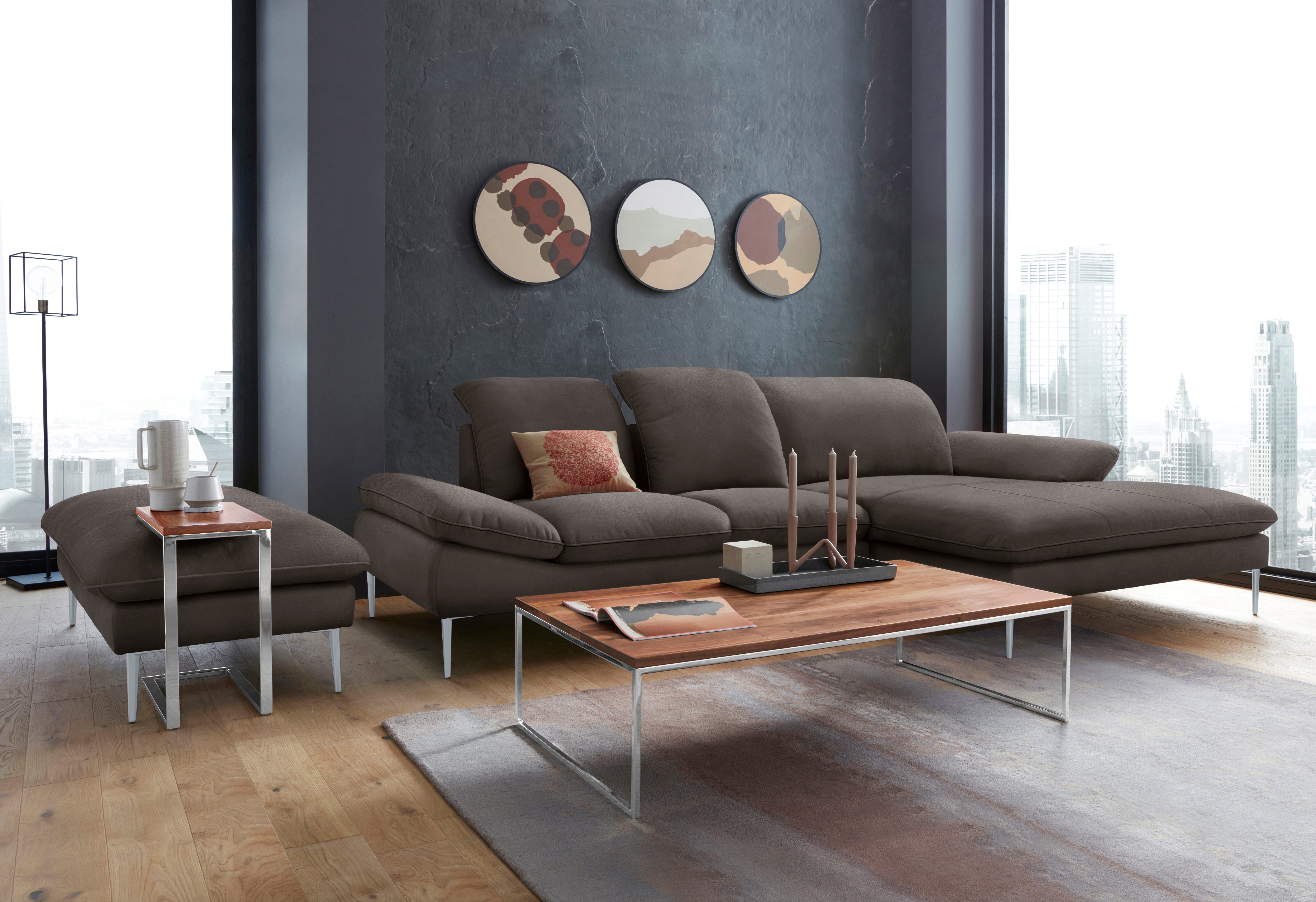 Ecksofa enjoy&MORE, Sitztiefenverstellung, silber matt, Füße mit W.SCHILLIG Breite 310 cm
