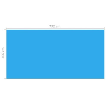 furnicato Pool-Abdeckplane Rechteckige Pool-Abdeckung PE Blau 732 x 366 cm