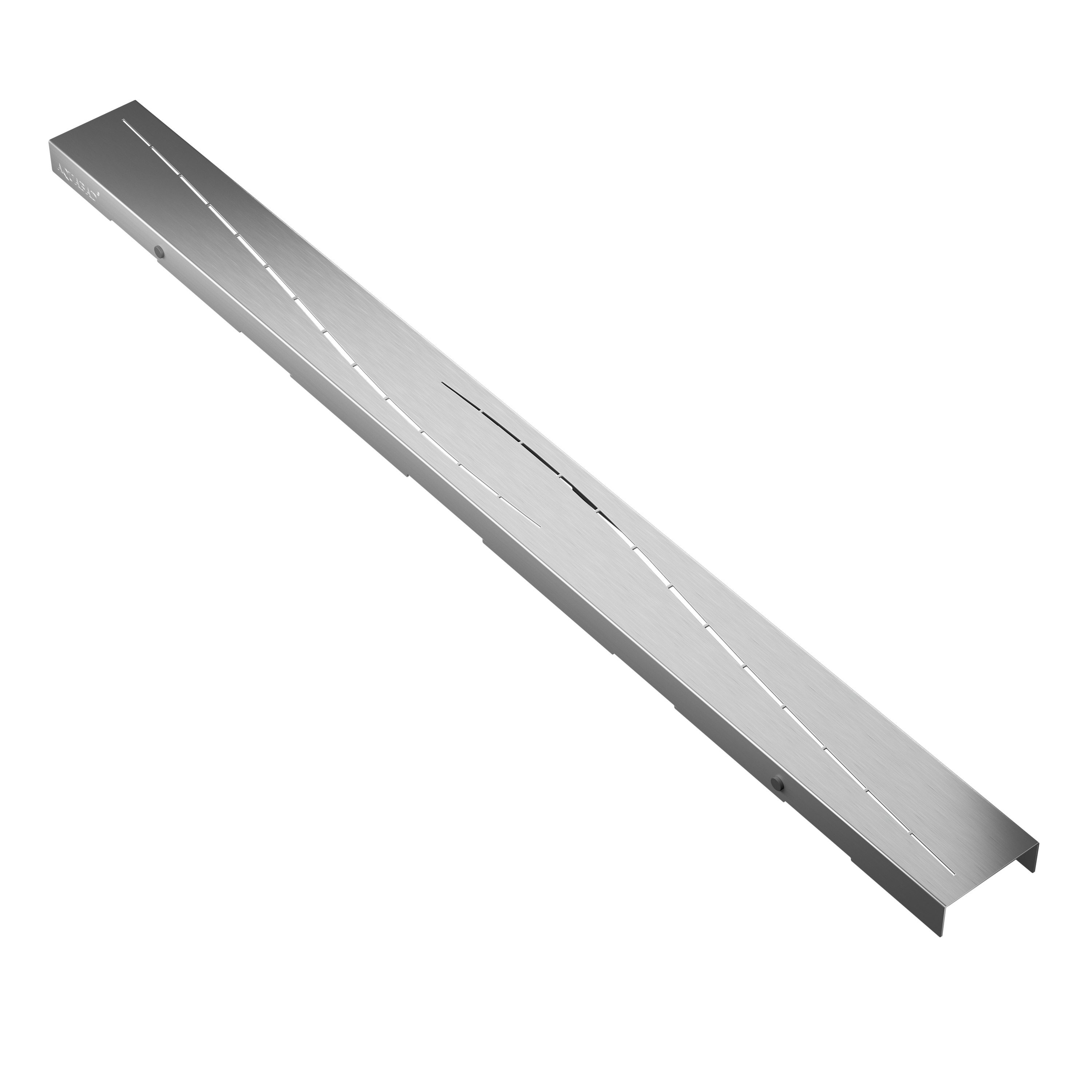 Aquabad® Duschrinne SDS Pro Edelstahl Duschablauf, Haarsieb, Viega-Siphon, Komplett-Set, 1-St., Blende: Modern