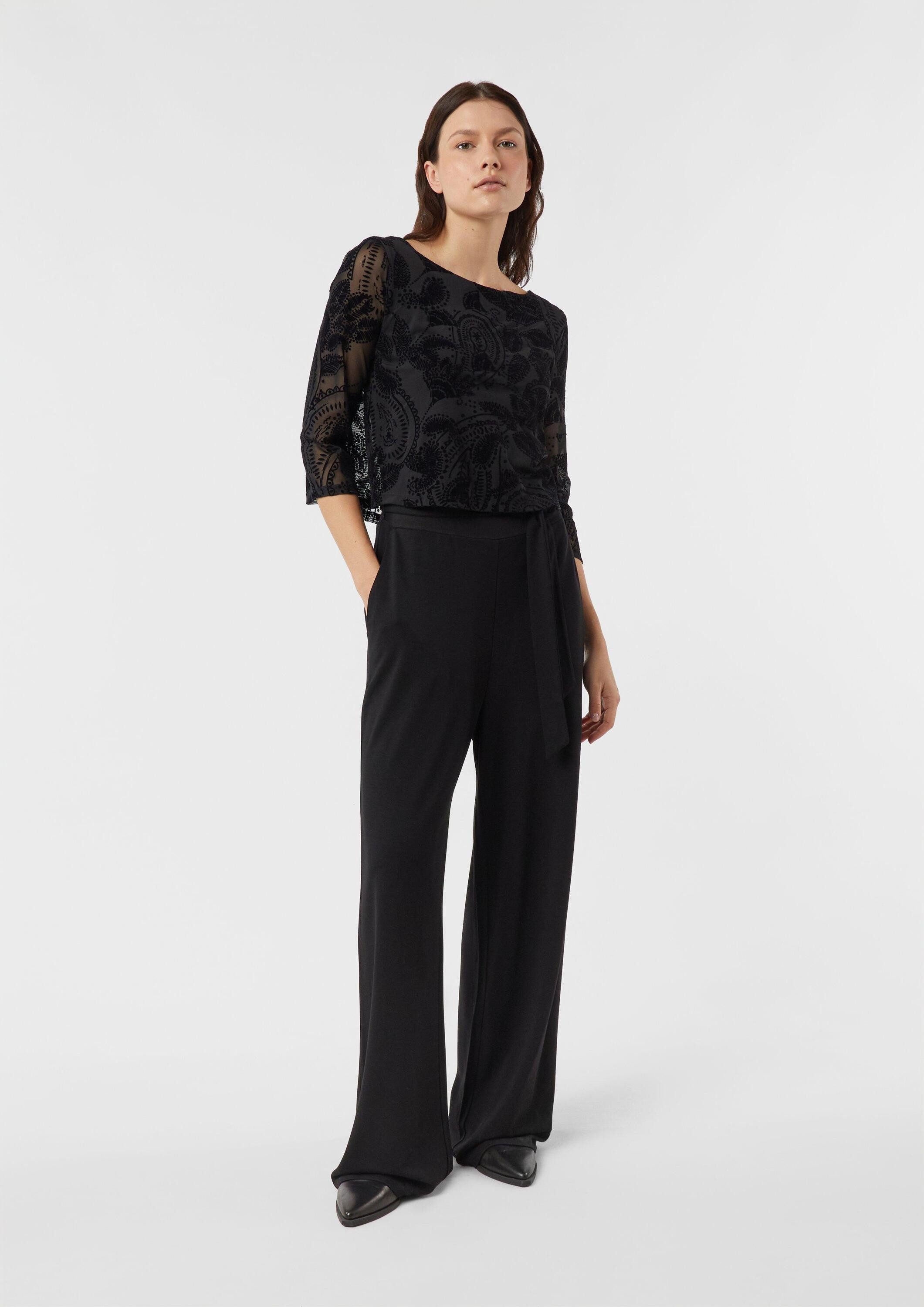 comma Jumpsuit Overall Jersey-Jumpsuit im Fabric Mix