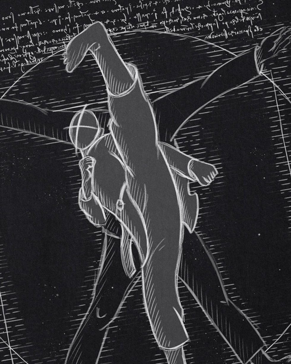 style3 T-Shirt Vitruvianischer Kampfsportler karate judo jiu jitsu günstig online kaufen