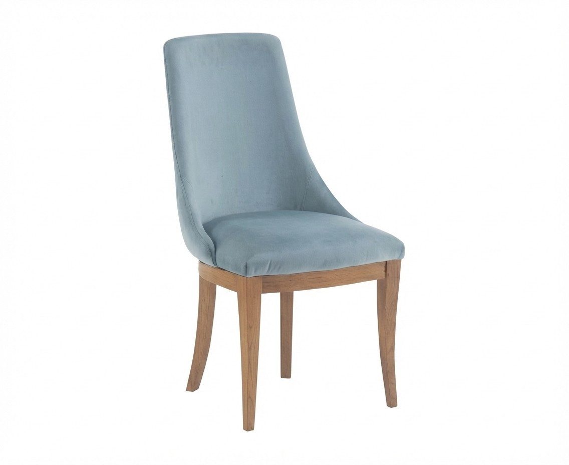 JVmoebel Esszimmerstuhl Designer Holzstuhl Grau - Massivholz Esszimmerstuhl Relaxstuhl, Made in Europe