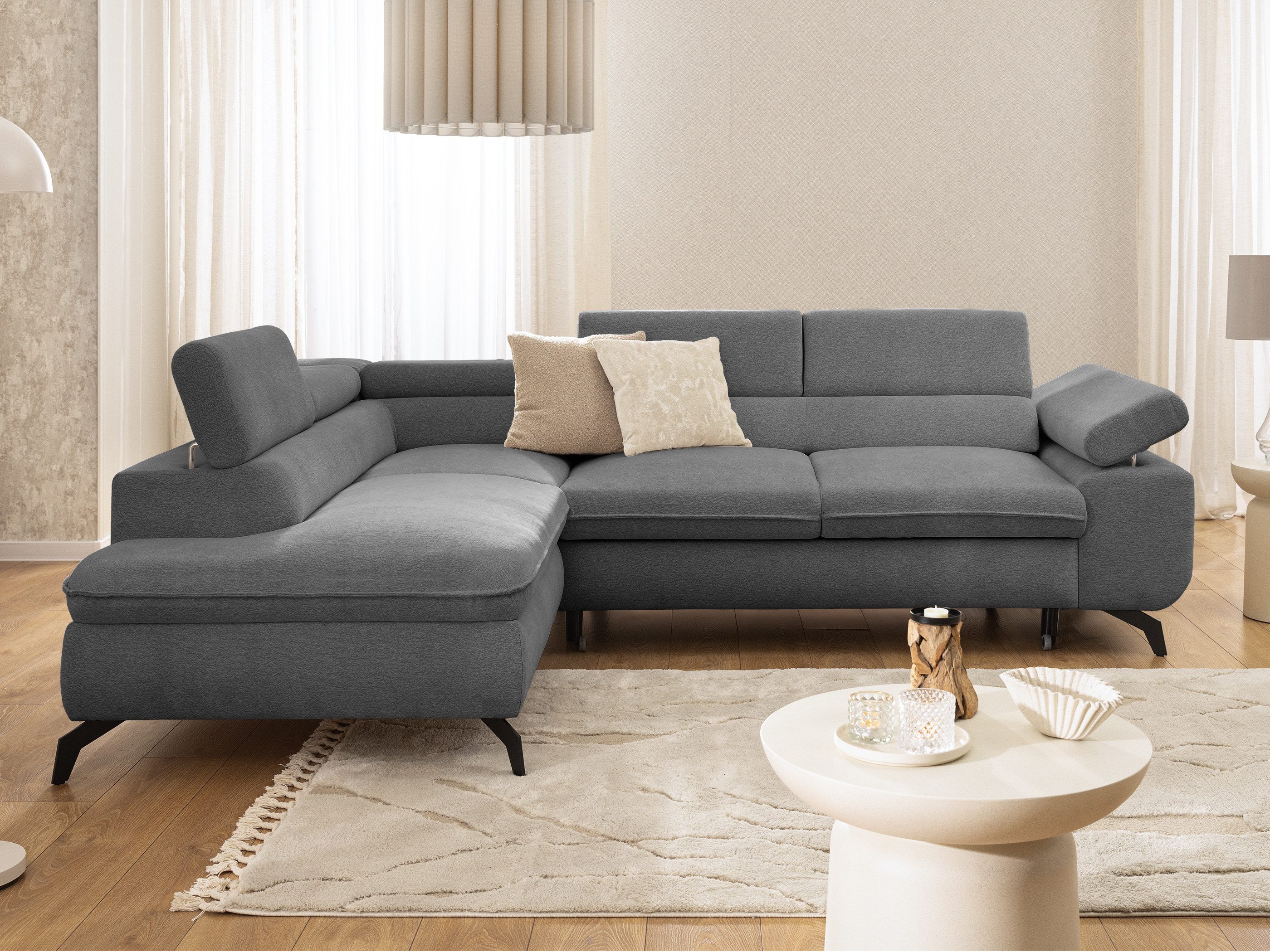 S-Style Möbel Ecksofa Bonnie mit Schlaffunktion günstig online kaufen