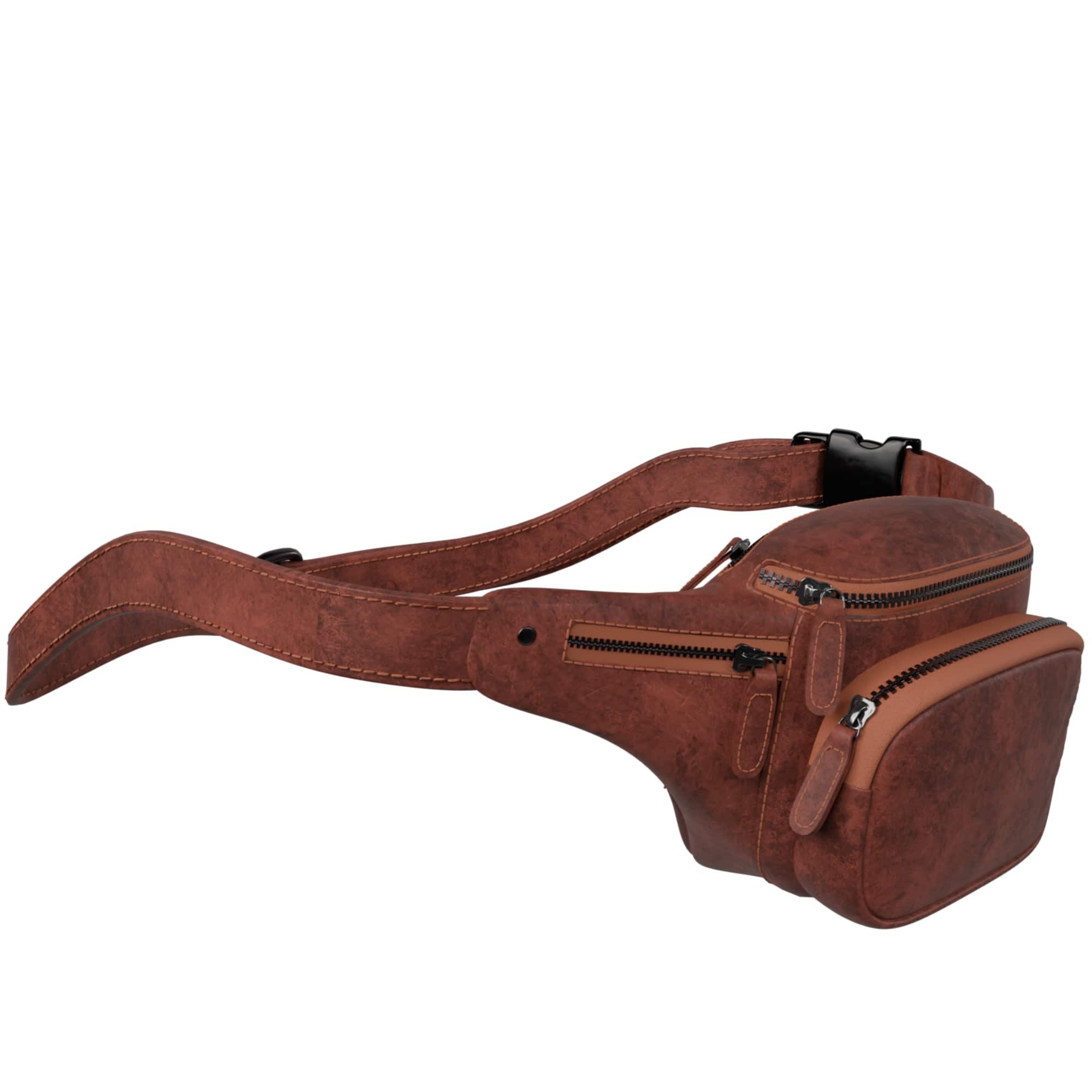 BEZLIT Henkeltasche Herren Vintage Gürteltsche aus Leder Bauch Hüft Crossbody Tasche 30654 (1-tlg), im eleganten Look