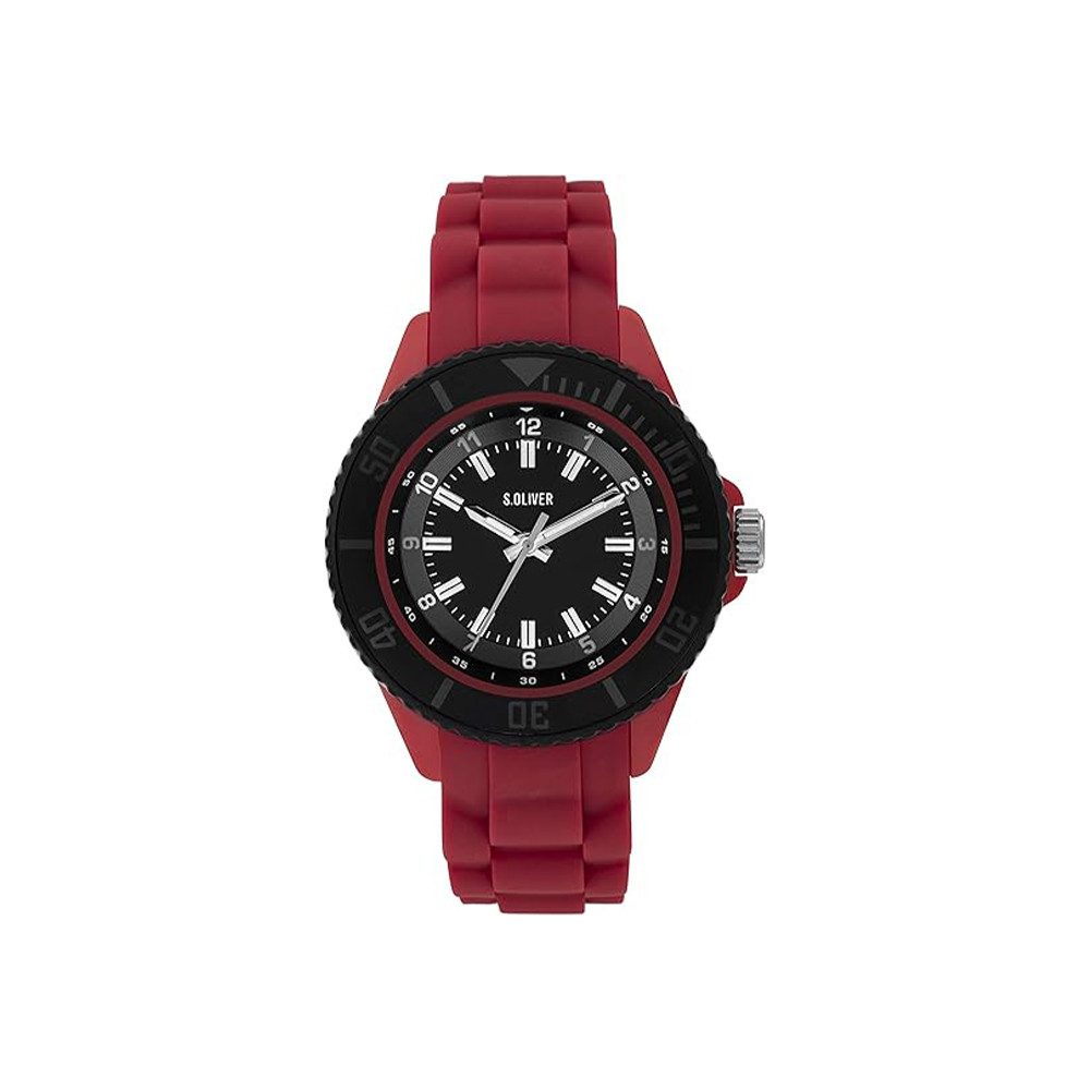s.Oliver Quarzuhr s.Oliver Armbanduhr mit Silikonarmband SO-3919-PQ, s.Oliver Armbanduhr mit Silikonarmband