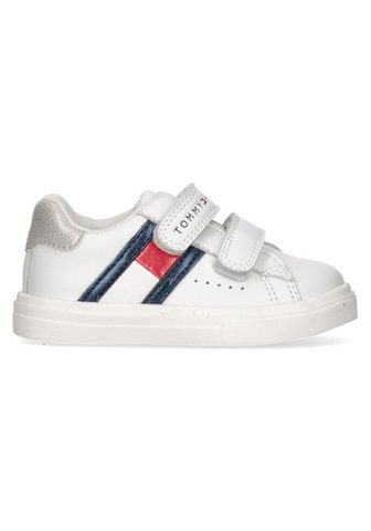 Tommy Hilfiger »FLAG LOW CUT VELCRO SNEAKER WHITE/PIN...