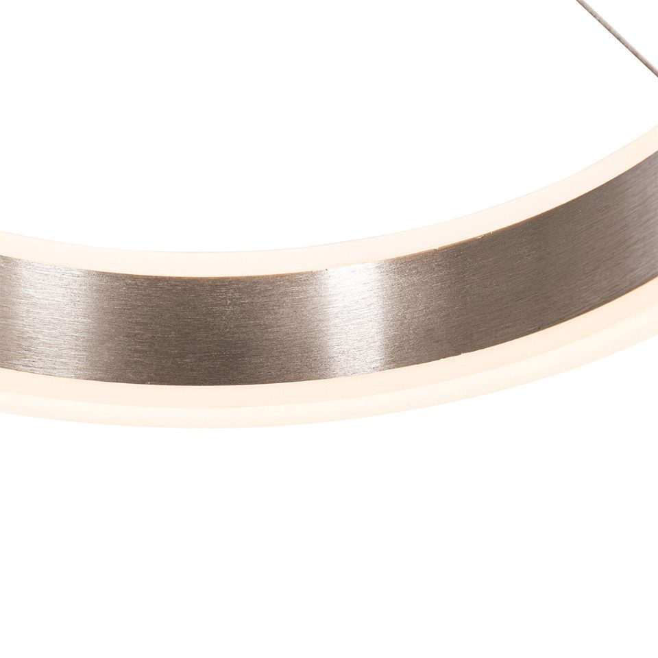 Qazqa Pendelleuchte Lyani, LED fest integriert, Extra-Warmweiß, QAZQA Hängeleuchte, integrated, Stahl, Aluminium, Design