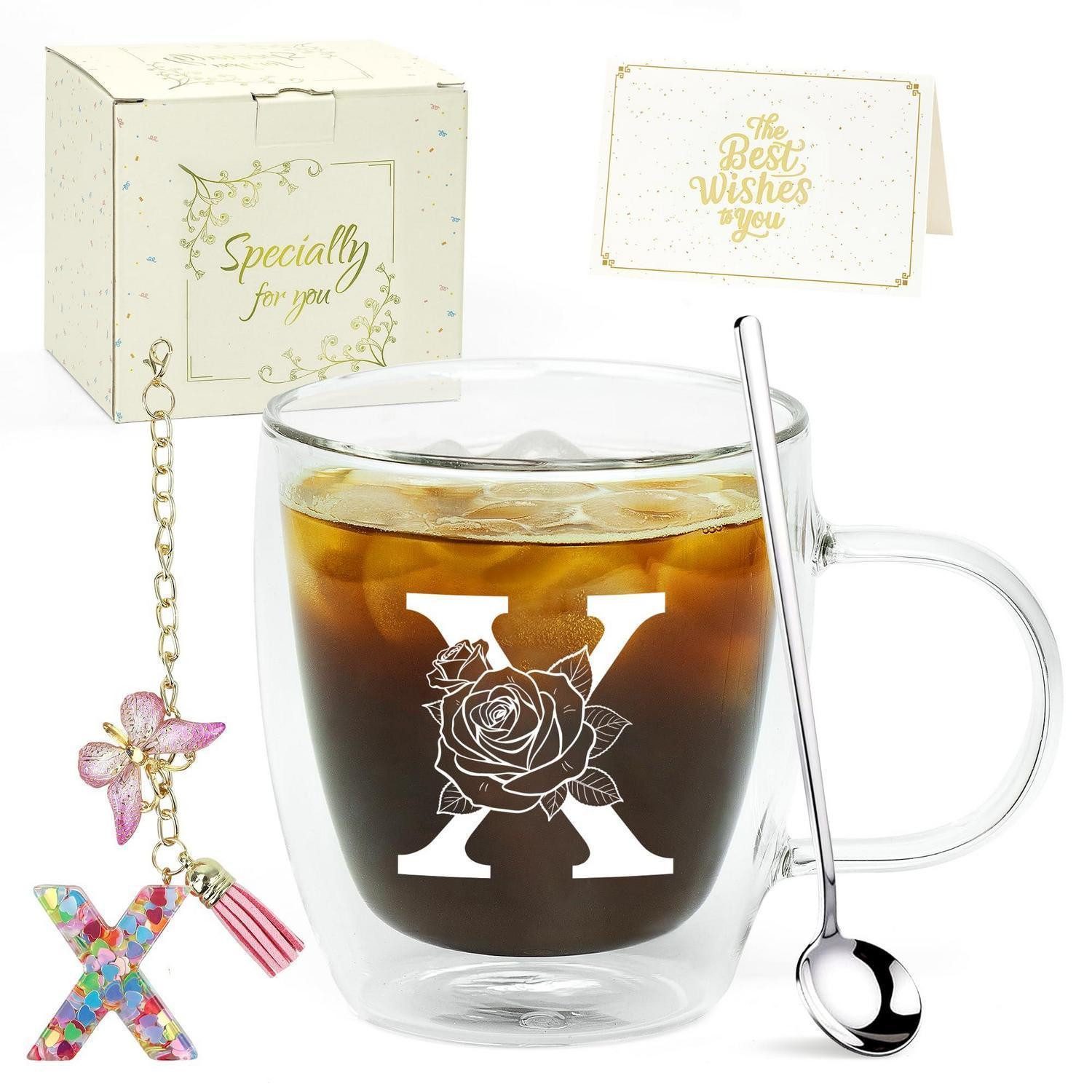 LuxusKollektion Latte-Macchiato-Glas Latte Macchiato Glas mit Initialen X, ZIOSINM, Glas