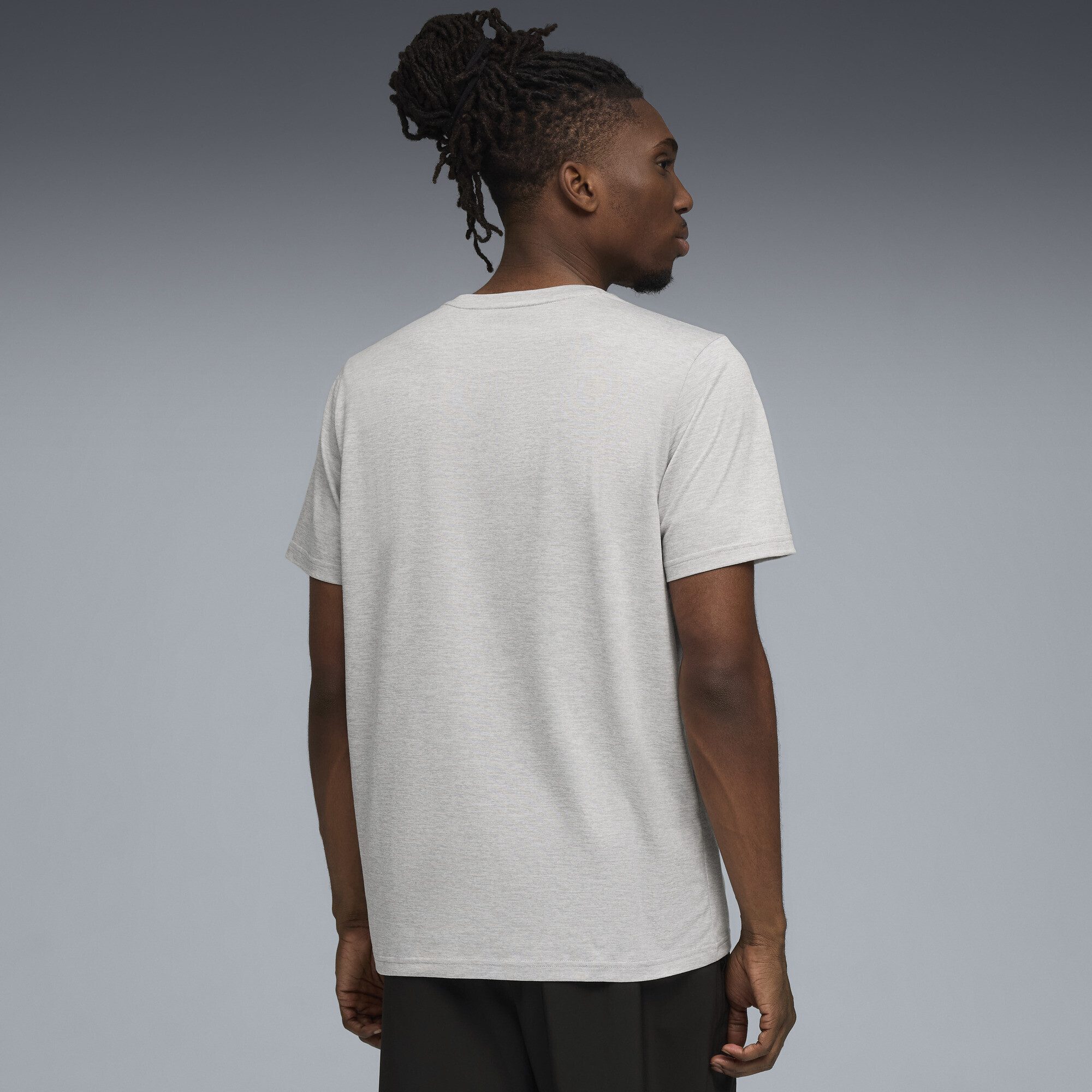 PUMA Trainingsshirt TAD ESSENTIALS Meliertes T-Shirt mit Cat Logo Herren