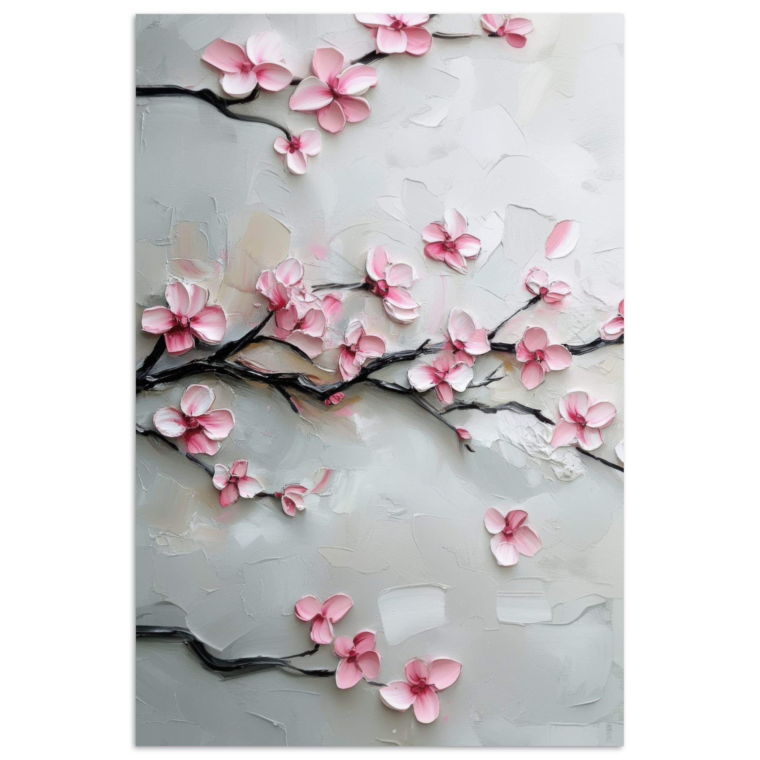 MuchoWow Poster Blüte - Künstlerisch - Rosa - Sakura, (1 St), Poster ohne Rahmen, Wandbild, Wandposter, 20x30 cm