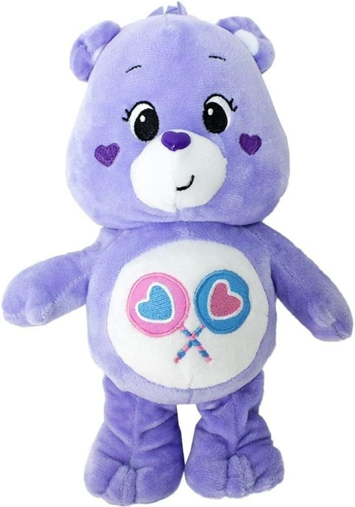 soma Kuscheltier Glücksbärchi Kuscheltier Care Bears Teile gern Bärchi lila XXL28cm (1-St), Super weicher Plüsch Stofftier Kuscheltier für Kinder zum spielen