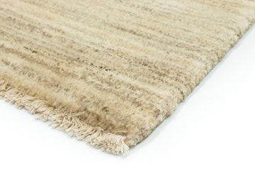 Wollteppich Gabbeh Teppich handgeknüpft beige, morgenland, rechteckig, Höhe: 18 mm, handgeknüpft