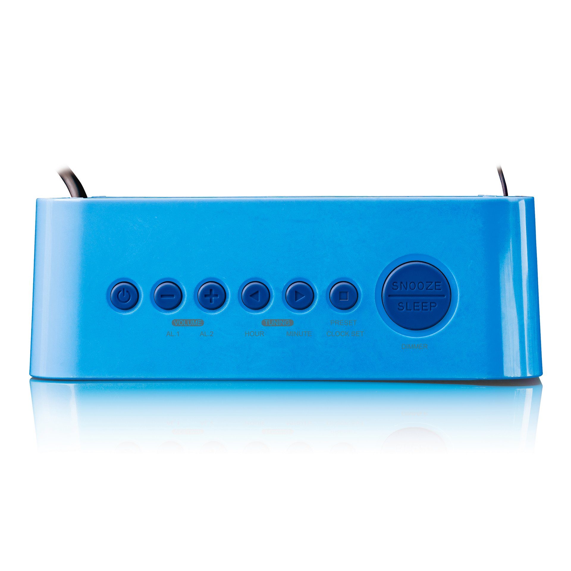 CR-205 Uhrenradio (FM-Tuner) Blau Lenco