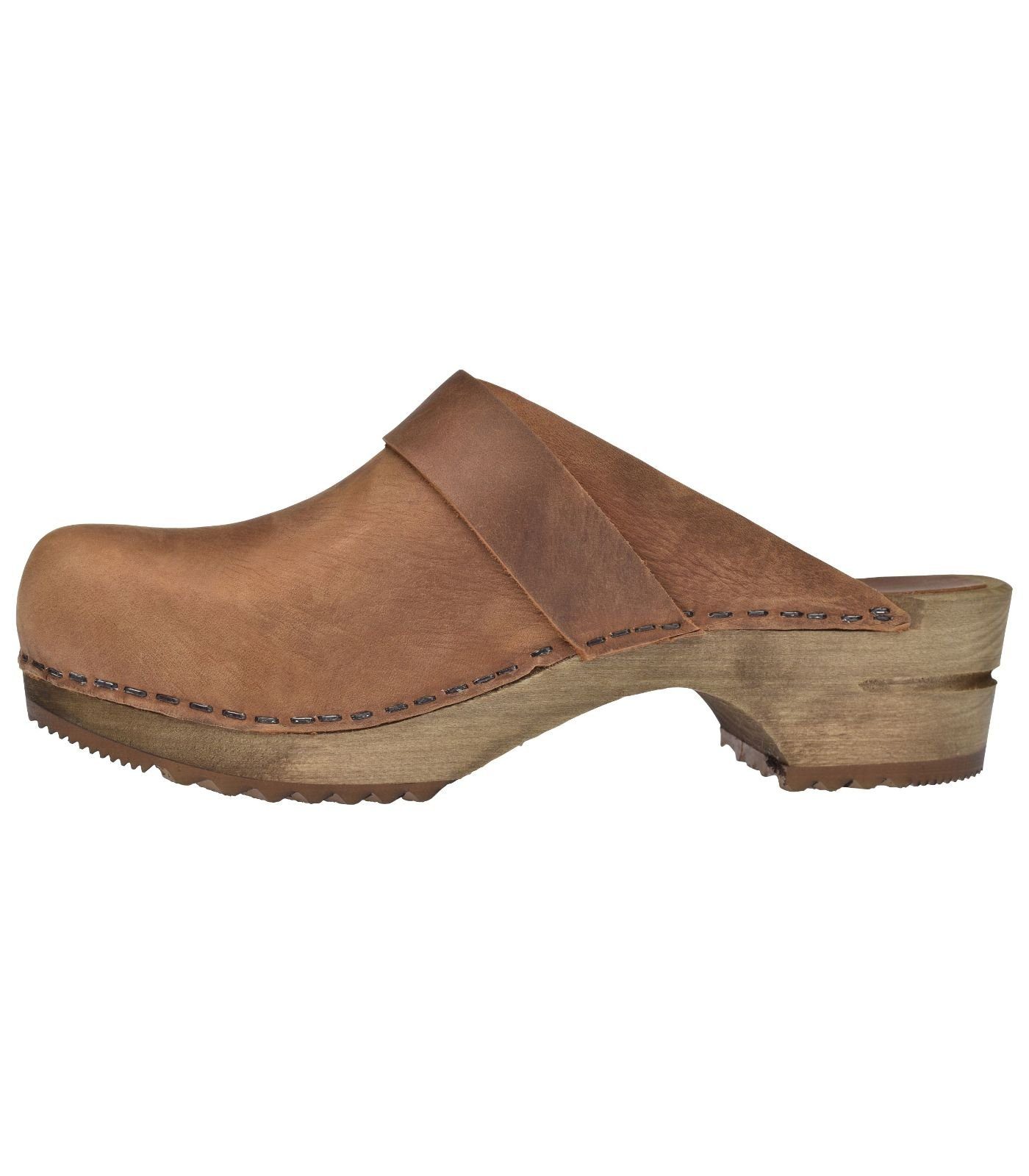 Nubukleder Clog Chestnut Clogs Sanita