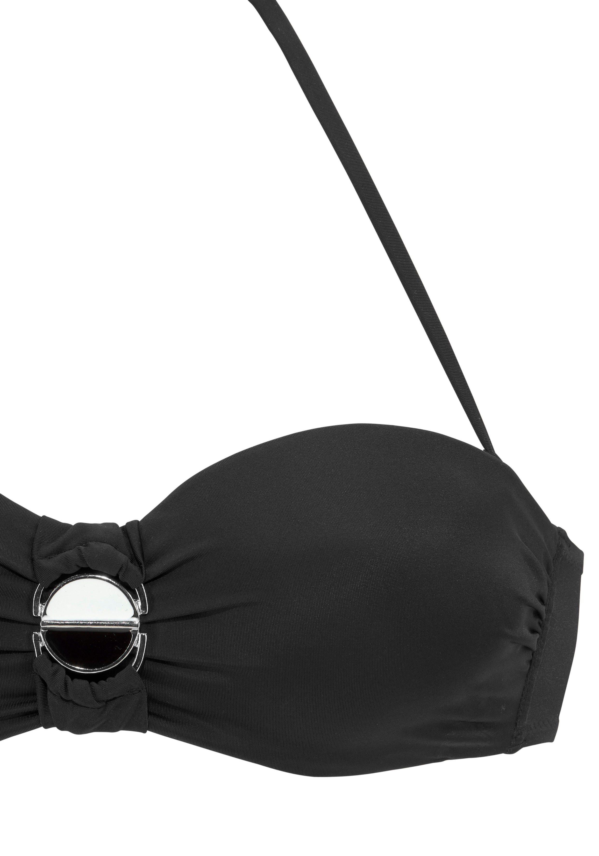 JETTE Bügel-Bandeau-Bikini mit modischer Schnalle