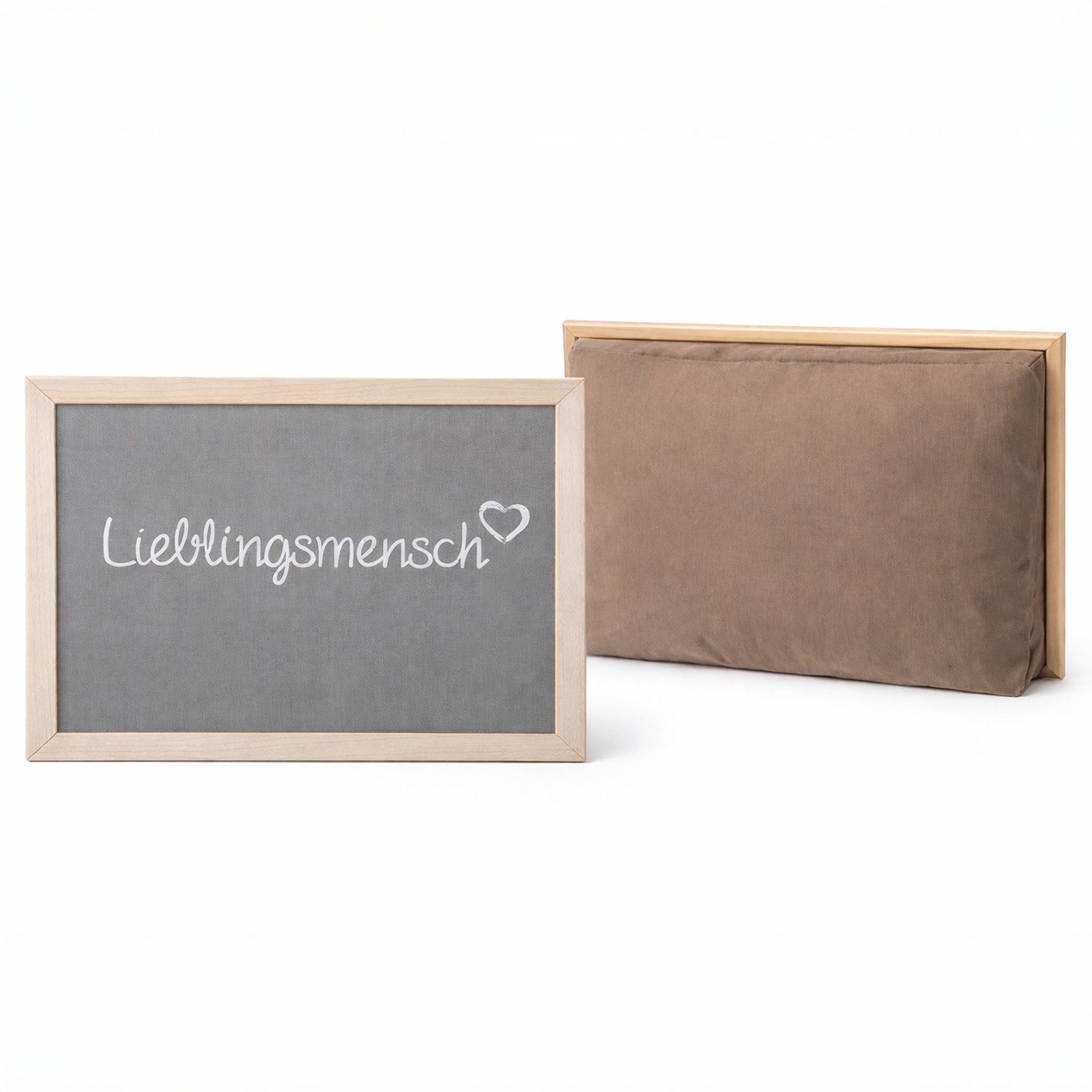 what the shop Tablett Kissentablett Lieblingsmensch 43x32,5 cm Frühstückstablett Laptray, (1-tlg), Geschenkidee für den Valentinstag
