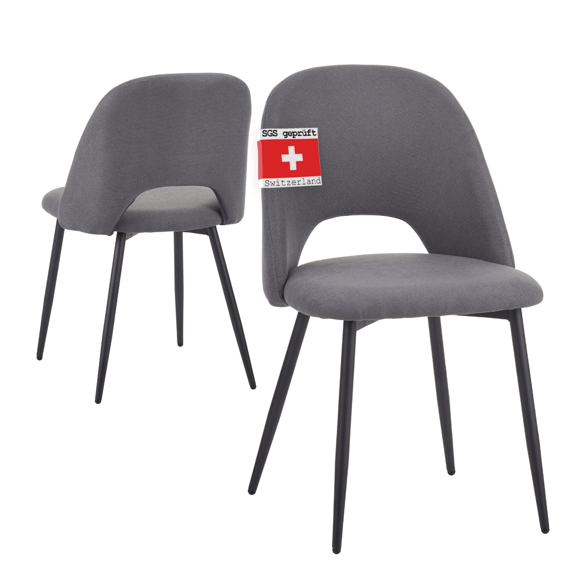 Albatros International Esszimmerstuhl Esszimmerstuhl SILVI Stoff 2er Set Gr günstig online kaufen