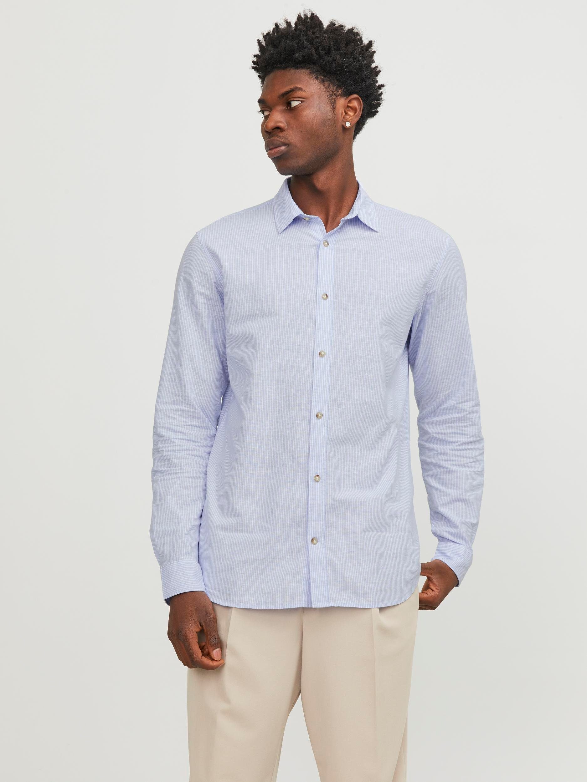 Jack & Jones Langarmhemd JJESUMMER LINEN BLEND SHIRT LS SN