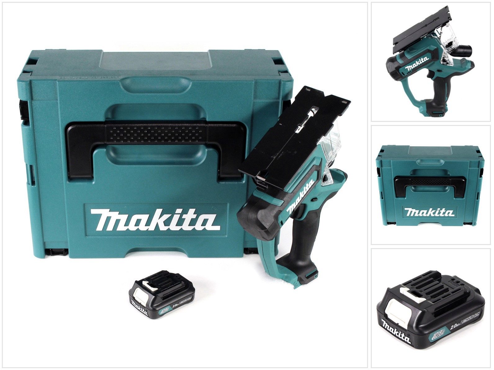 Makita Akku-Trockenbausäge SD 100 DA1J 10,8 V Akku Gipskartonsäge Trockenbausäge im Makpac + 1