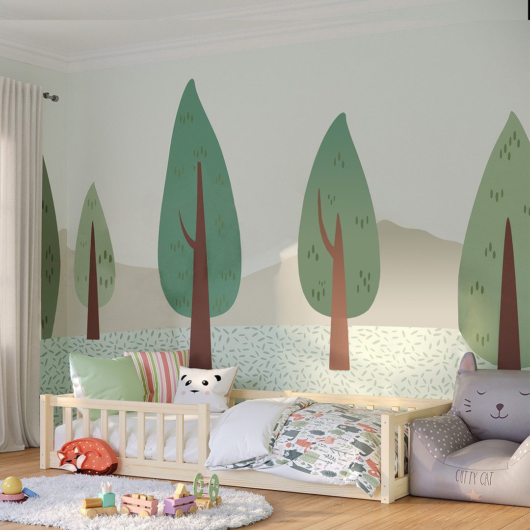 Bellabino Kinderbett Vere mit Rausfallschutz und Lattenrost (weiß mit Matra günstig online kaufen