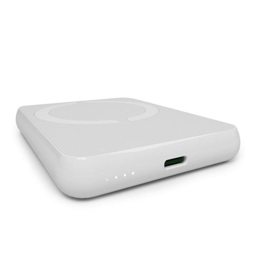 Puro Zusatzakku Magnetakku Reiseladegerät Powerbank Power Mag 5000 PD 5000 mAh (12, 5, 9 V, 1 St), MagSafe, 20 W Power Delivery, kabellos 15 W, LED