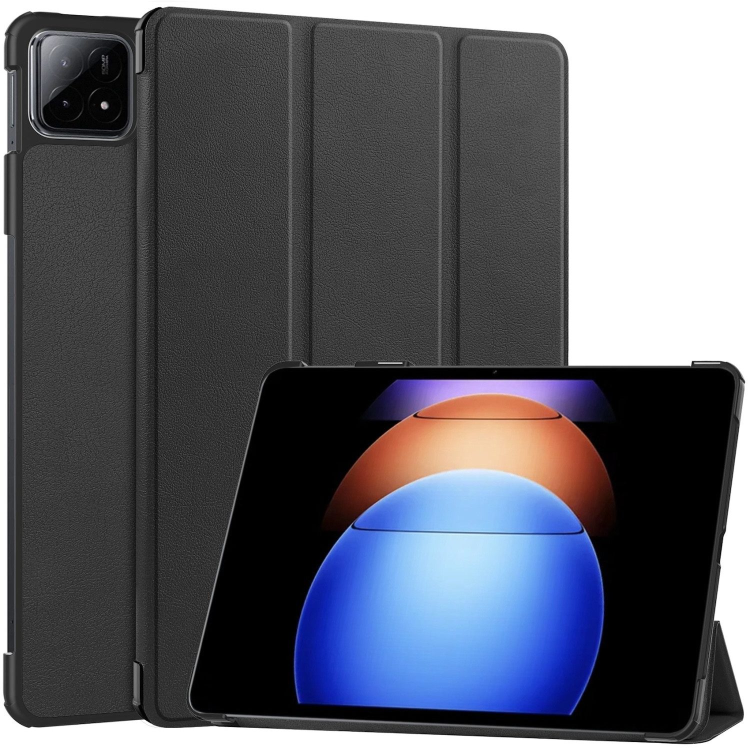 Wigento Tablet-Hülle Für Xiaomi Pad 6S Pro 12.4" 3folt Wake UP Smart Cover Tasche Schutz