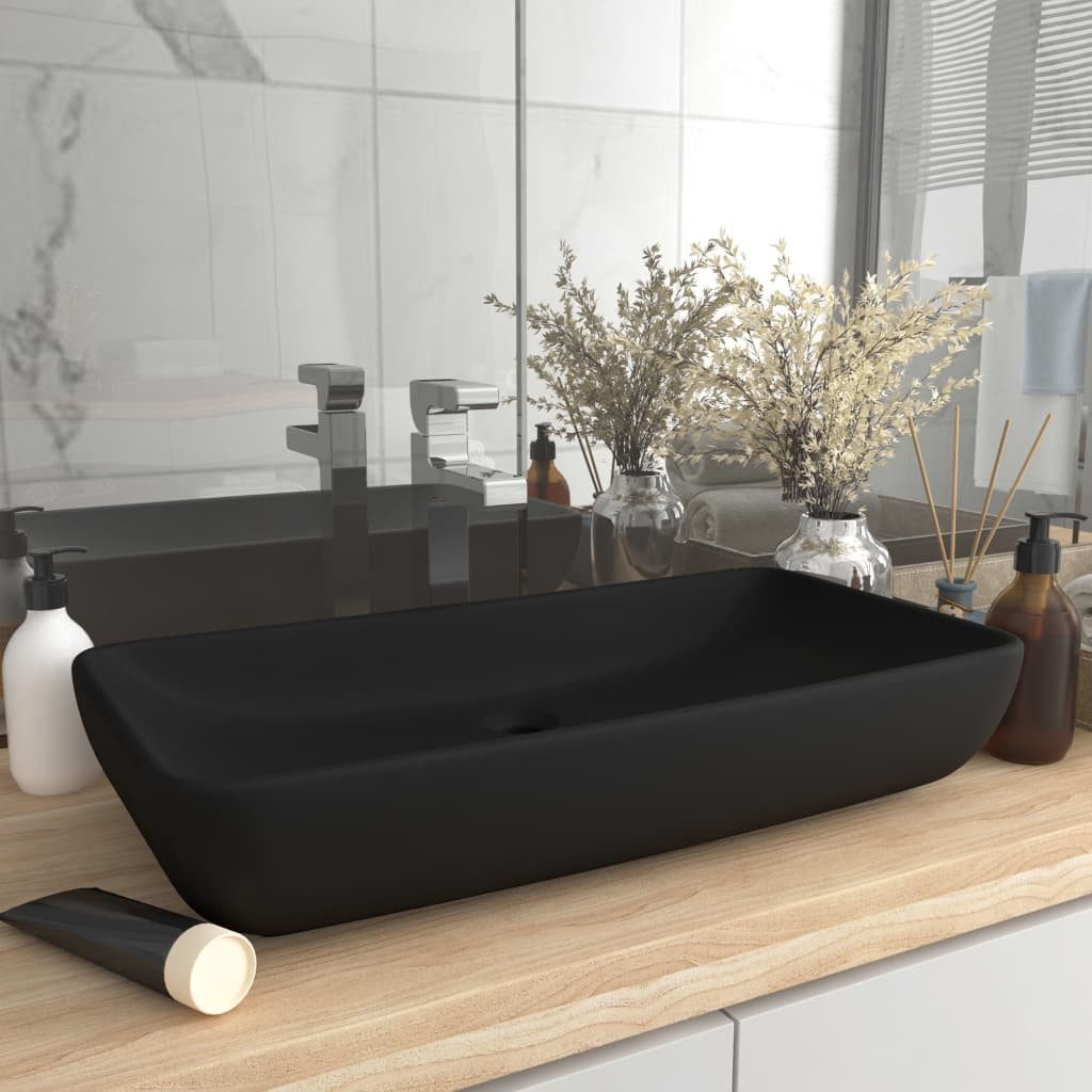 vidaXL Waschbecken Waschbecken Badezimmer Aufsatzwaschbecken Rechteckig günstig online kaufen