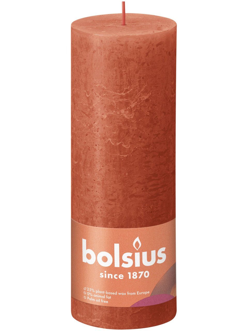 Bolsius Stumpenkerze Bolsius Rustik Stumpenkerze herbstliches orange günstig online kaufen