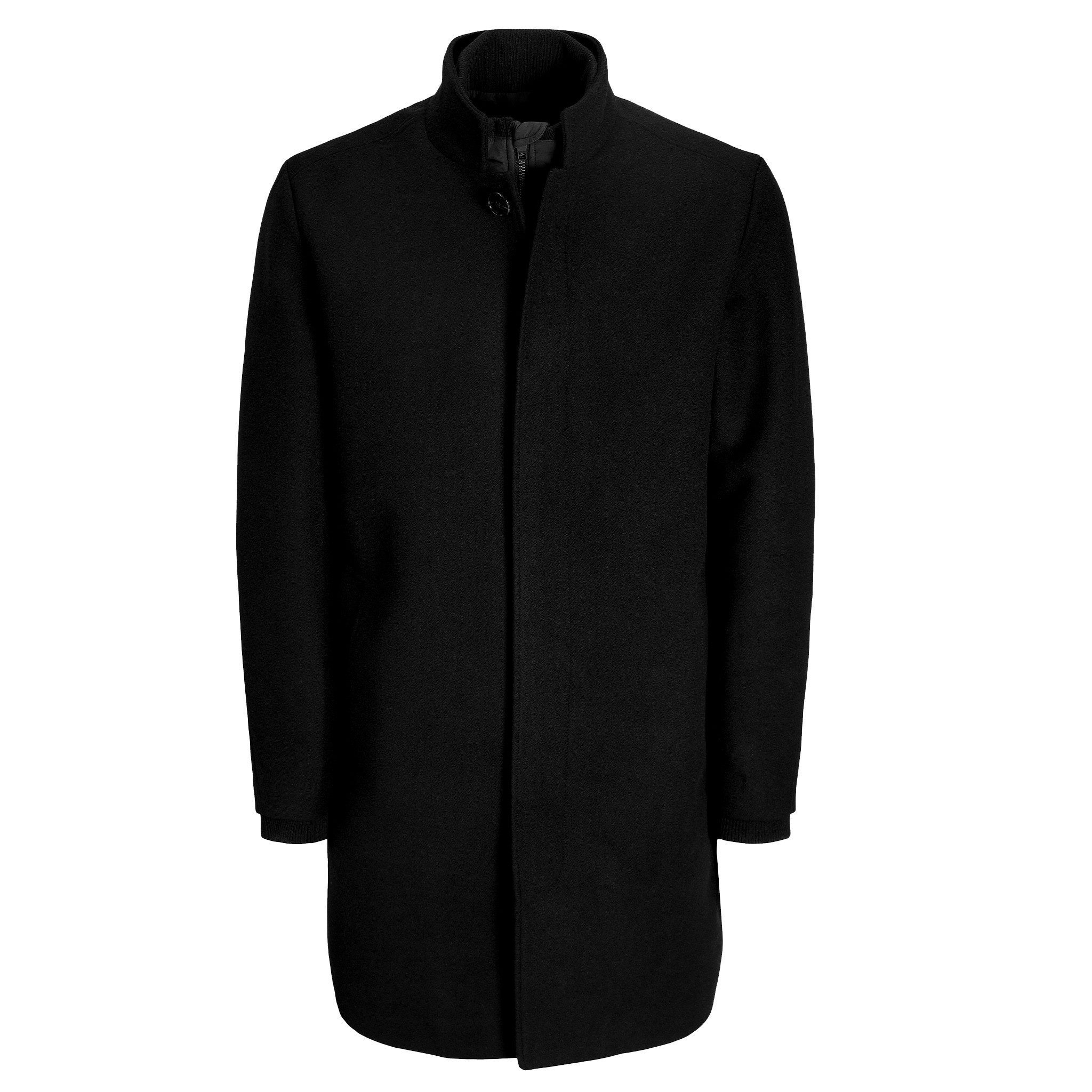 Jack & Jones Kurzmantel JJEMELTON Wool Blend Coat mit innenliegendem Reißverschluss