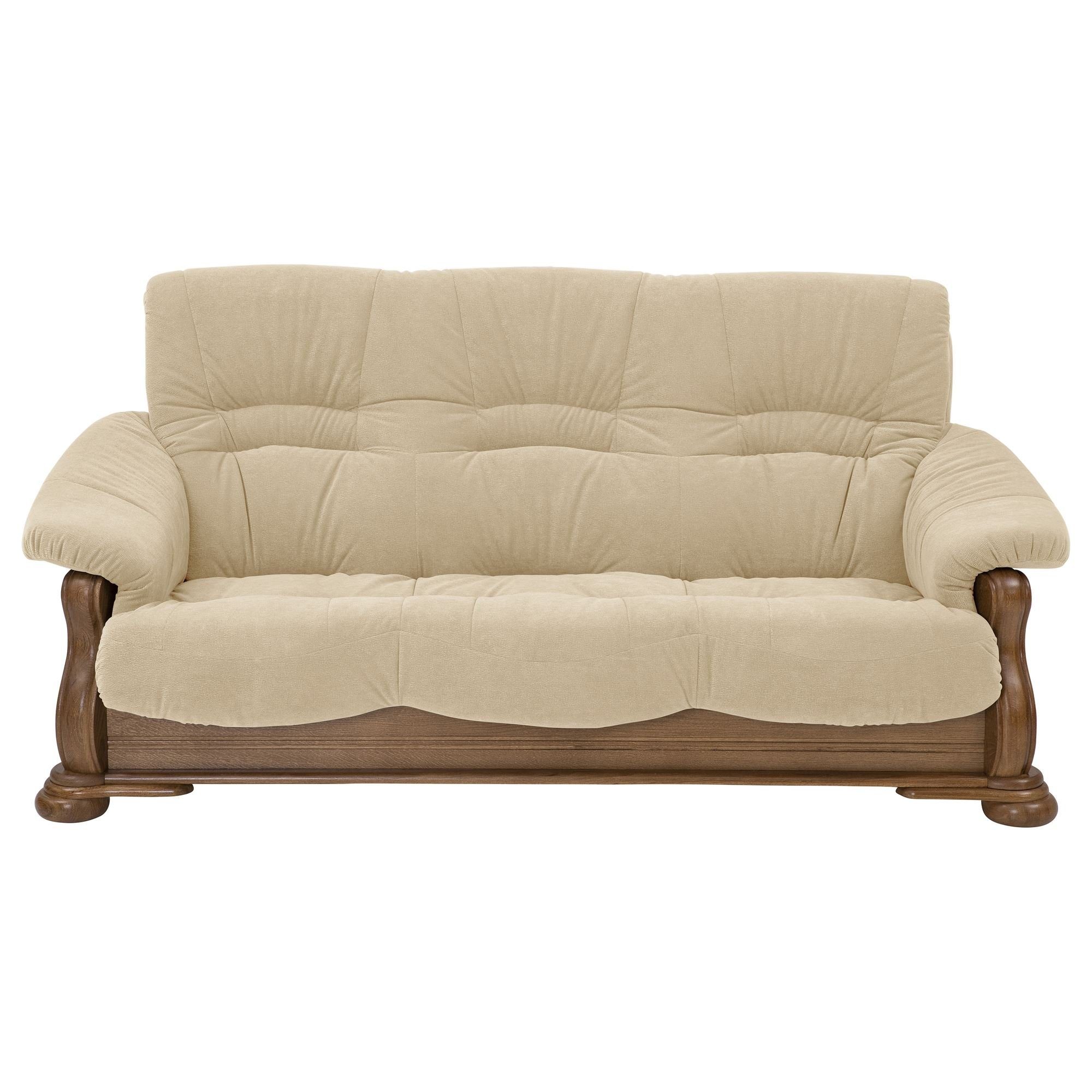 Katlin 3-Sitzer Kessel Eiche rustik, inkl. hochwertig verarbeitet,bequemer Sofa Versand Sparpreis 1 aufm Kostenlosem Flockstoff Sofa 58 Sitz Teile, Bezug