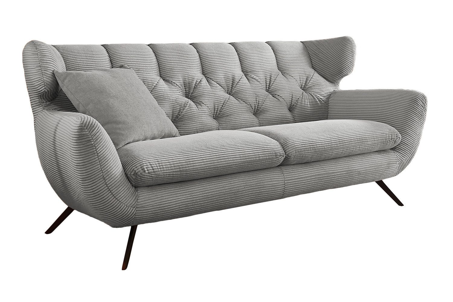 KAWOLA Sofa CHARME, Couch 2-Sitzer oder 2,5-Sitzer, Velvet oder Cord, verschiedene Farben