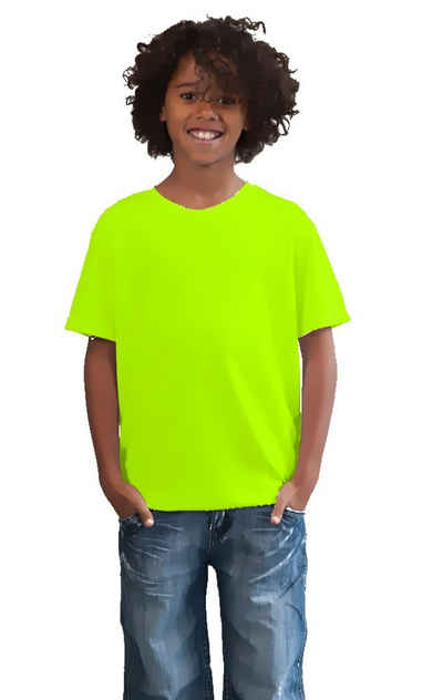 AWDIS T-Shirt »NEON Kinder Sport T-Shirts - Neongelb, Neongrün, Neonpink, Neonorange Kinder Funktionsshirts Trikot für alle Sportarten 3 bis 14 Jahre«