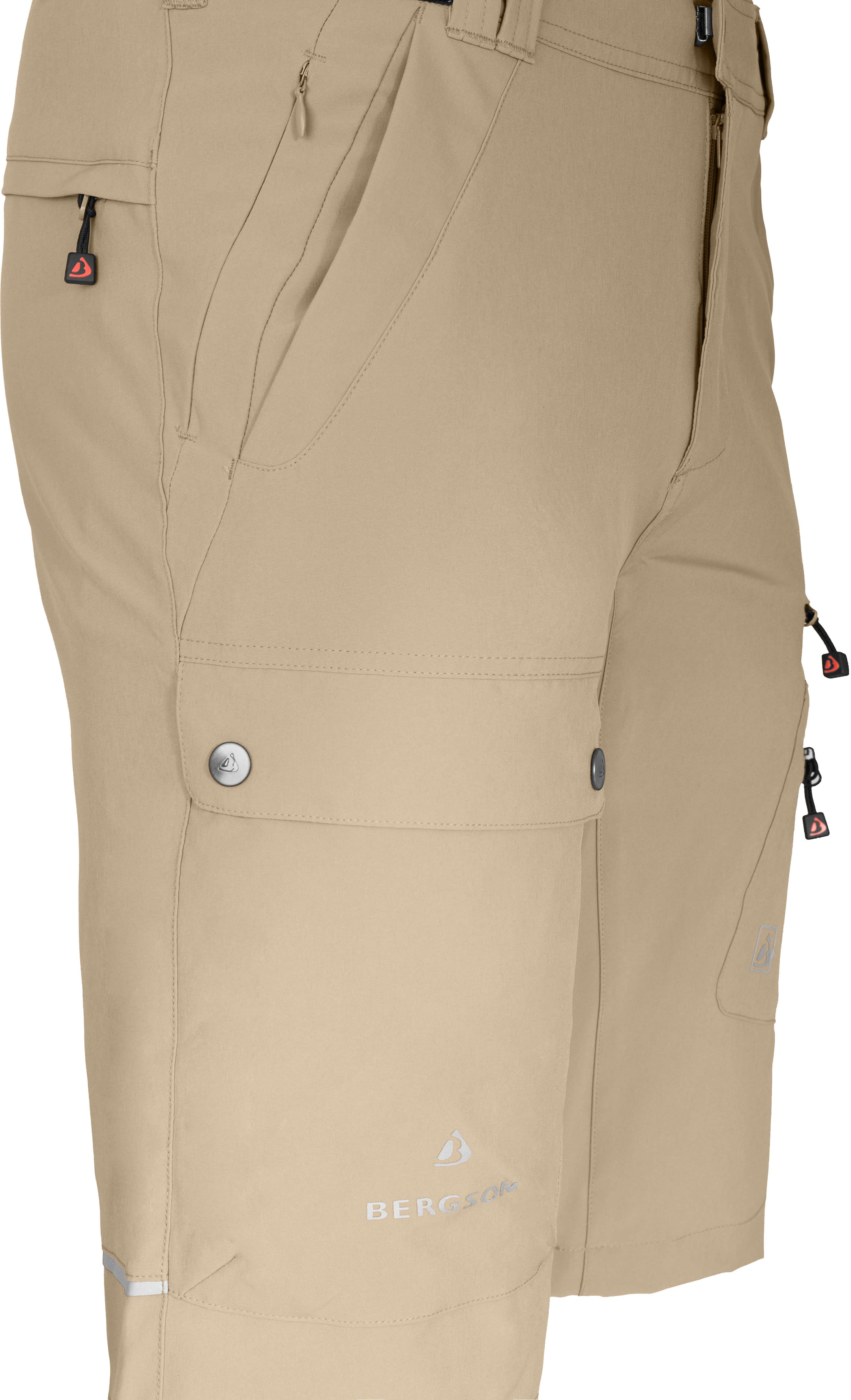 Bergson Outdoorhose FROSLEV COMFORT Bermuda Herren Wandershorts, recycelt, elastisch, 7 Taschen, Normalgrößen, be