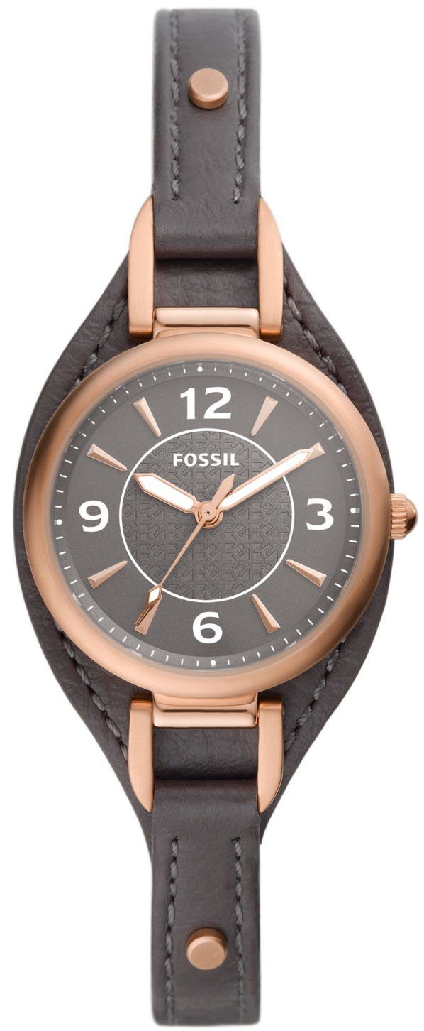 Fossil Quarzuhr Carlie, ES5212, Armbanduhr, Damenuhr, Nachhaltigkeitssiegel