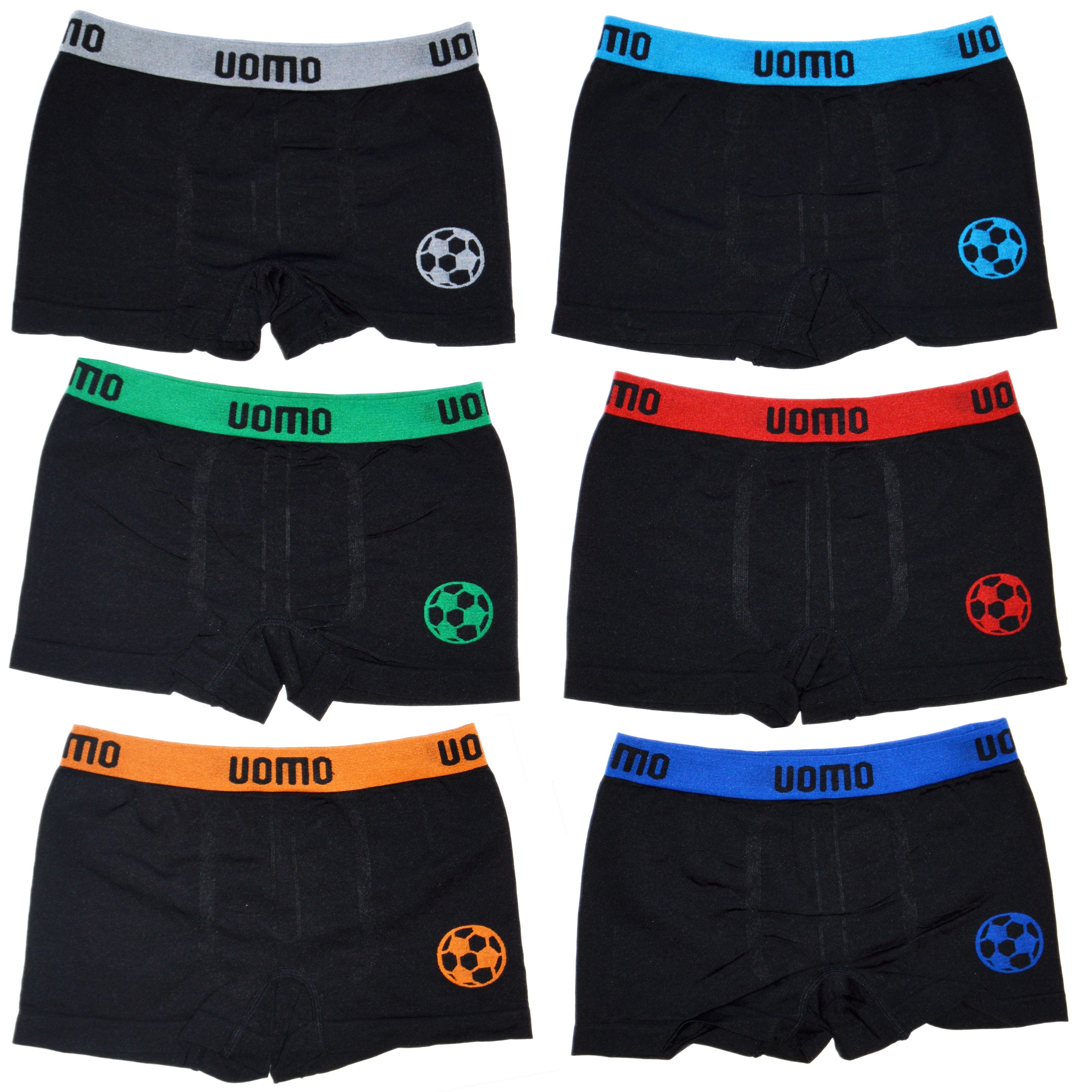 Boxershorts für Kinder (6-St) elastische Unterhosen Frostfighter Microfaser Fußball Unterhosen weiche, und Jungen bequeme