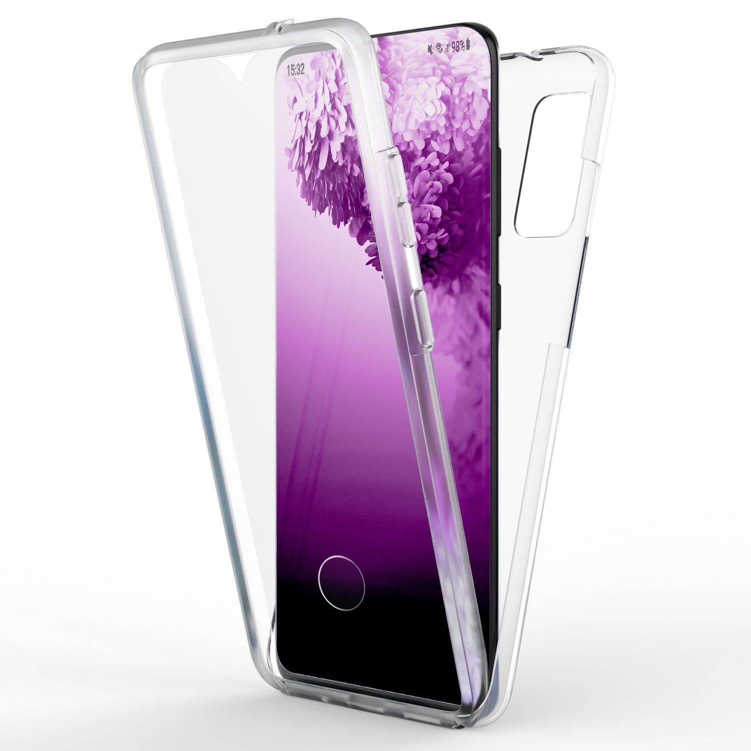 Nalia Smartphone-Hülle Samsung Galaxy S20, Klare 360 Grad Hülle / Rundumschutz / Transparent / Displayschutz Case