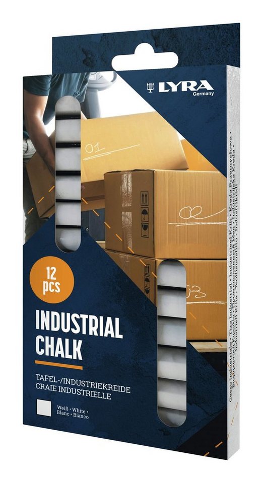 Thumbnail - LYRA Malkreide, (12 Stück), Industriekreide11 x 11 x 85 mm weiß a