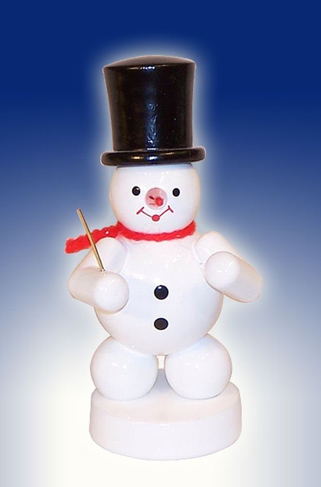 Sammelfigur Weihnachtsdekoration Schneemann Dirigent Höhe 8cm NEU